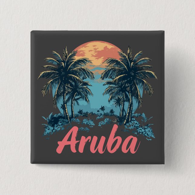 Diseño de la isla de Aruba (versión 2) - botón cua (Anverso)