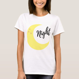 Diseño de la luna y el deseo nocturno camiseta