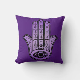 Diseño de la mano de Hamsa en la almohada de lanza