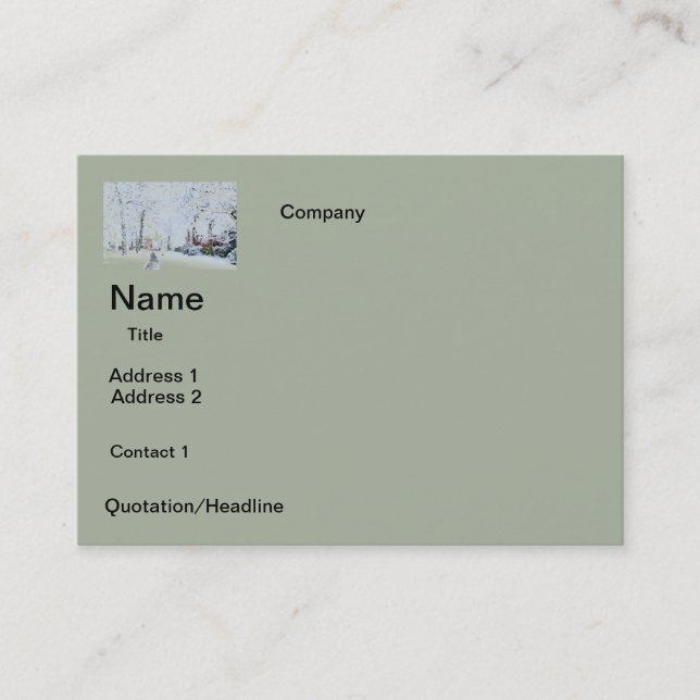 DISEÑO de la NIEVE de las tarjetas de VISITA (Anverso)