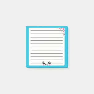 Diseño de la nota Kawaii Post-it