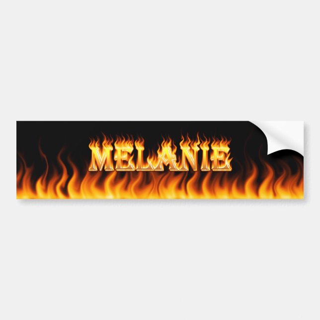 Diseño de la pegatina del parachoques Melanie real (Frente)