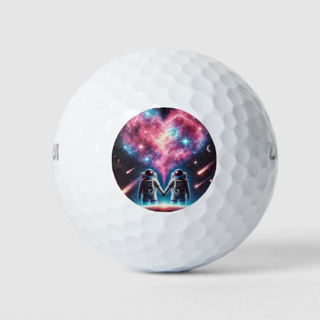 Diseño de la pelota de golf Astronauta Galaxy (Anverso)