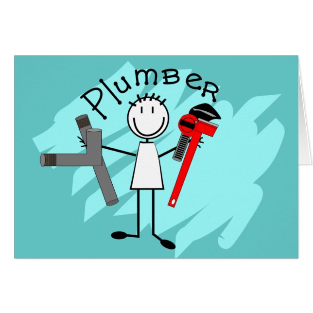 Diseño de la persona del palillo del fontanero (Anverso (Horizontal))