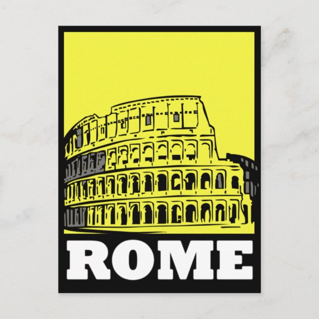 Diseño de la postal de Roma (Anverso)