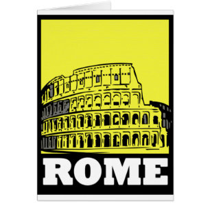 Diseño de la postal de Roma