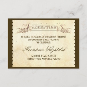 diseño de la recepción nupcial del boleto del