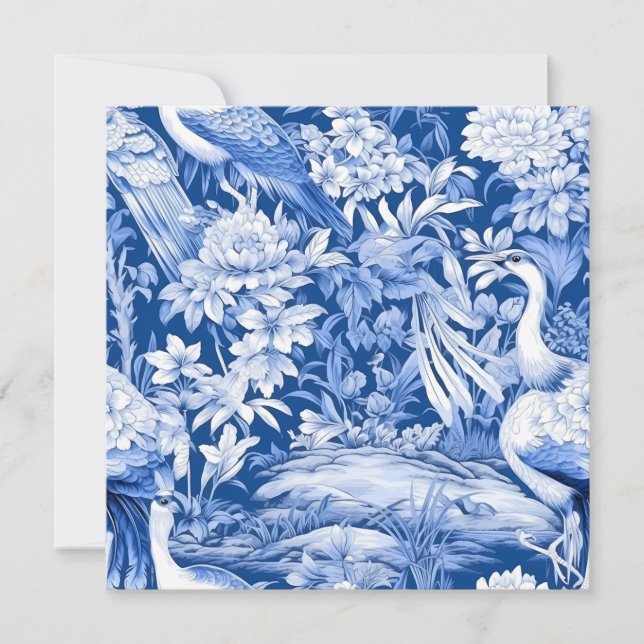 Diseño de la serie Chinoserie azul y blanco 8 (Anverso)