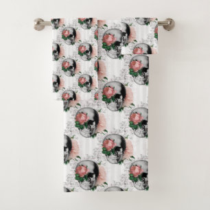 Diseño de la serie de cráneos florales rosados 2