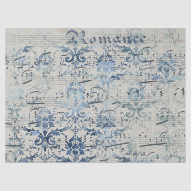 Diseño de la serie de papel azul Ephemera 1 (Anverso)