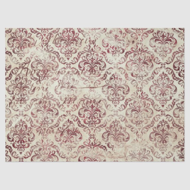 Diseño de la serie de papel Ephemera Burgundy 11 (Anverso)