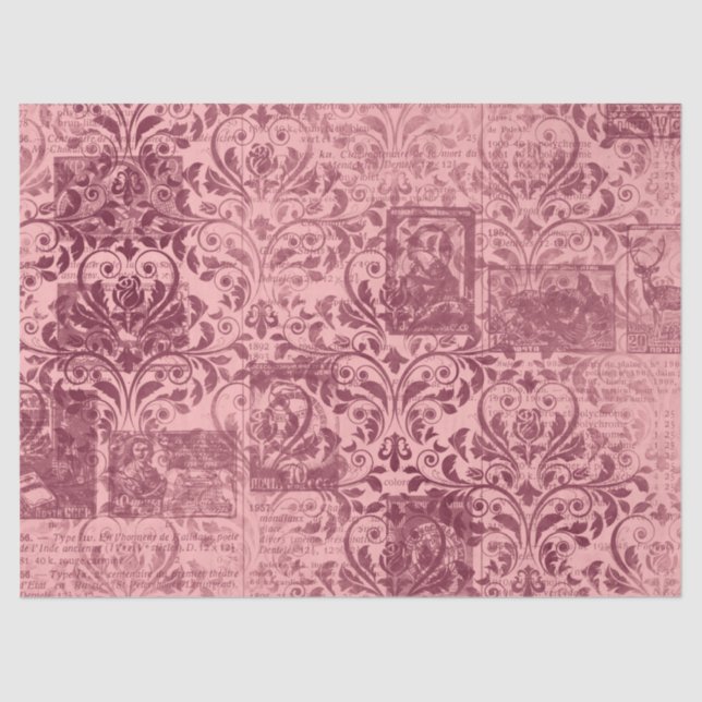 Diseño de la serie de papel Ephemera Burgundy 3 (Anverso)