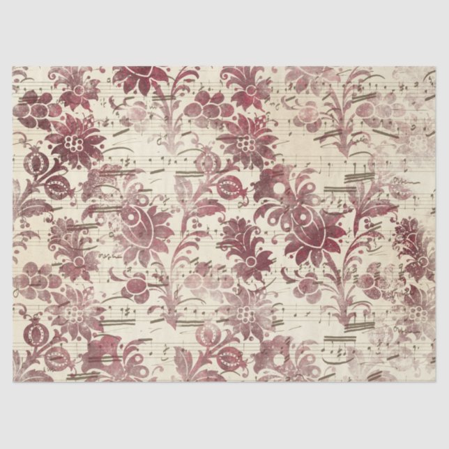 Diseño de la serie de papel Ephemera Burgundy 8 (Anverso)