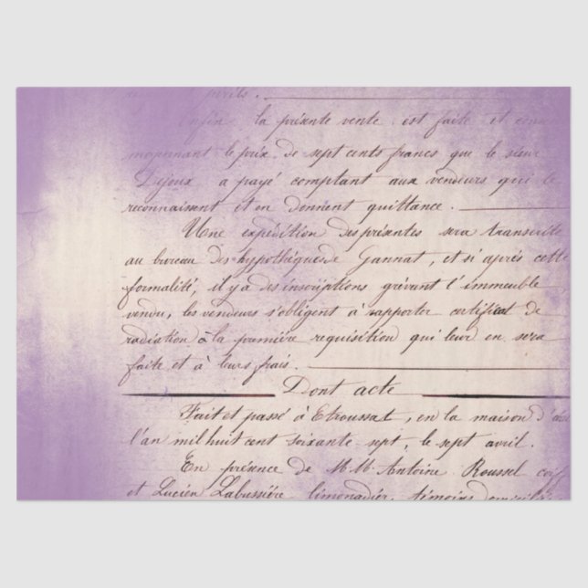 Diseño de la serie de papel Ephemera Lavendar 21 (Anverso)