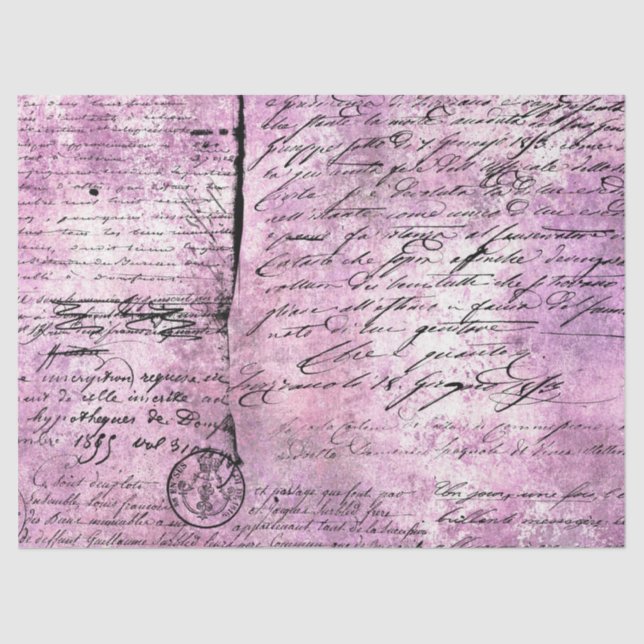 Diseño de la serie de papel Ephemera Lavendar 9 (Anverso)