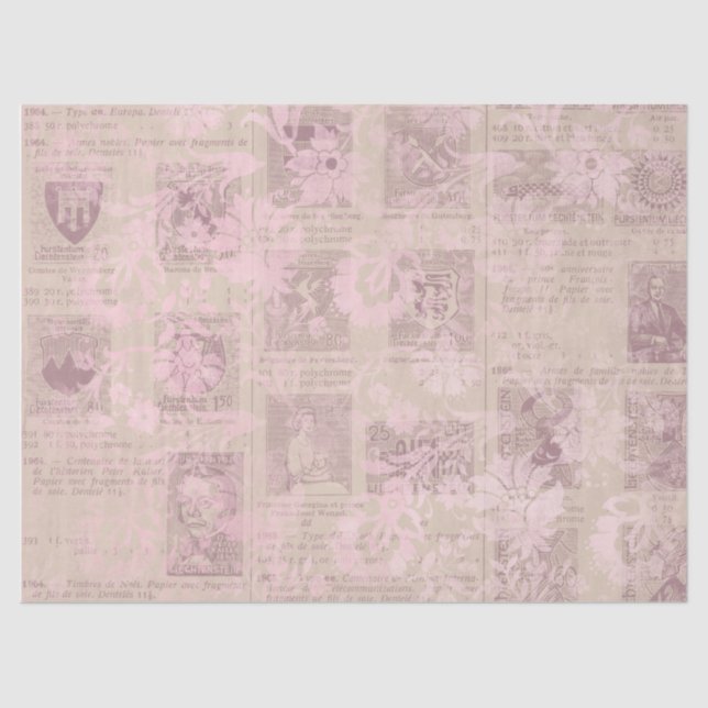 Diseño de la serie de papel rosa Ephemera 11 (Anverso)