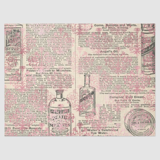 Diseño de la serie de papel rosa Ephemera 20 (Anverso)