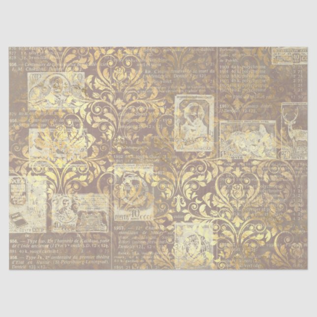 Diseño de la serie Ephemera Gold de papel 11 (Anverso)