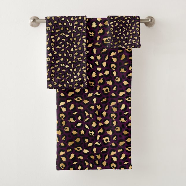 Diseño de la serie Leopardo púrpura y dorado 2 (In situ)