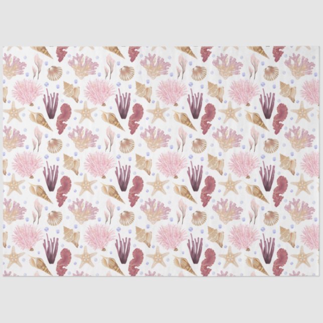 Diseño de la serie Marine Life 15 Papel de tejidos (Anverso)