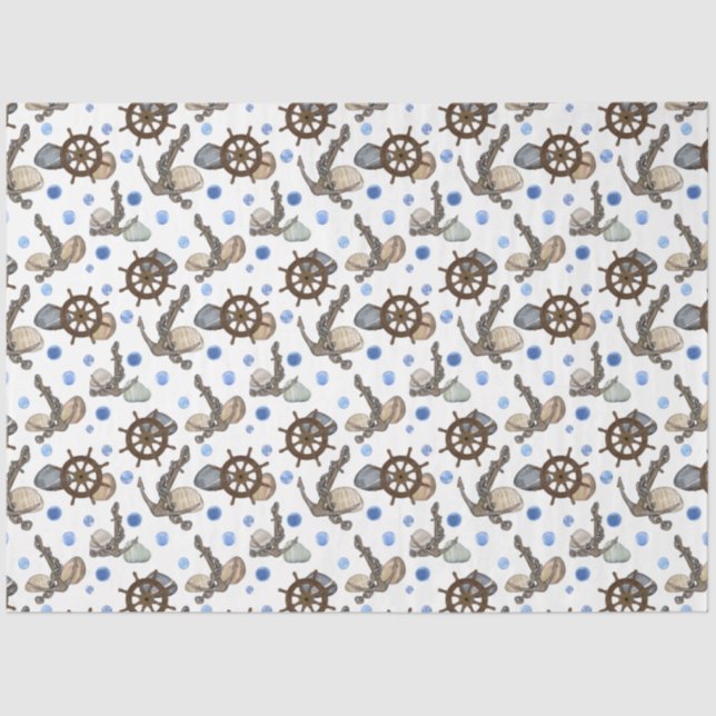 Diseño de la serie Marine Life 17 Papel de tejidos (Anverso)