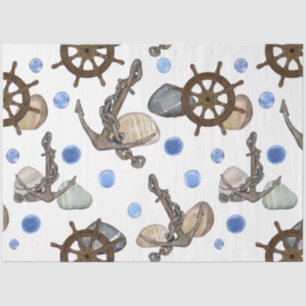 Diseño de la serie Marine Life 35 Papel de tejidos