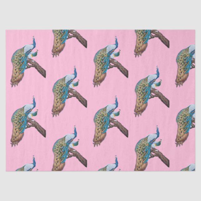 Diseño de la serie Peacock 9 Papel de tono rosado (Anverso)