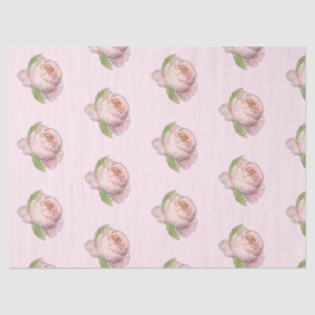Diseño de la serie Rosa romántica 18 Papel de teji (Anverso)