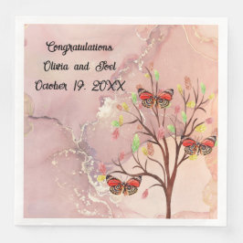 Diseño de la servilleta para la boda de otoño con 