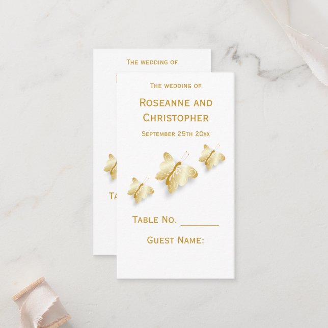 Diseño de la tarjeta Butterflies de la tarjeta de  (Anverso/Reverso In Situ)