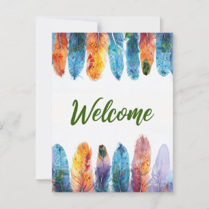 Diseño de la tarjeta de bienvenida Vibrante Waterc