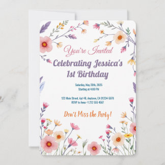 Diseño de la tarjeta de cumpleaños Pastel Boho Wil