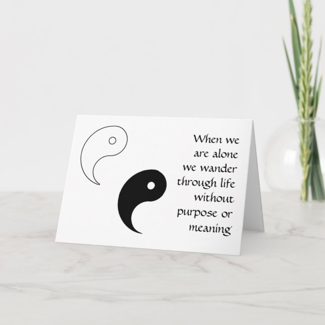 DISEÑO DE LA TARJETA DE FELICITACIÓN DE YIN YANG (Anverso)
