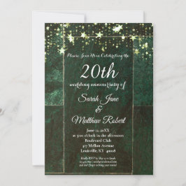 Diseño de la tarjeta de invitación Green 20 Aniver