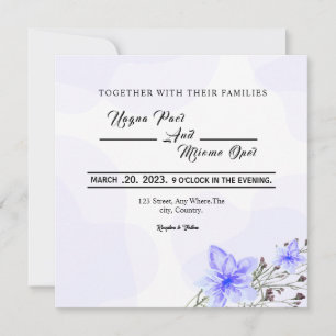 Diseño de la tarjeta de invitación para el relleno