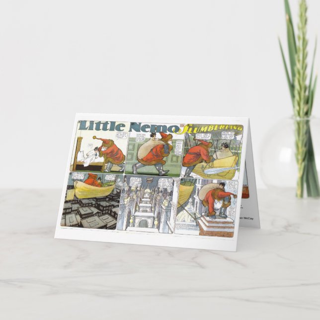 Diseño de la tarjeta de Navidades McCay Winsor Vin (Anverso)