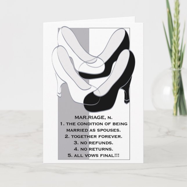 Diseño de la tarjeta de saludo boda Matrimonio II (Anverso)