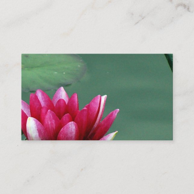 Diseño de la tarjeta de visita de Waterlily (Anverso)