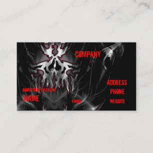 Diseño de la tarjeta de visita del cráneo de los