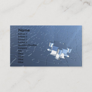 Diseño de la tarjeta de visita del rompecabezas