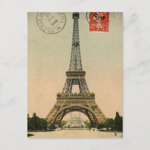 Diseño de la tarjeta postal de la Torre Eiffel Vin