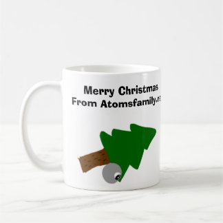 diseño de la taza del navidad de los átomos
