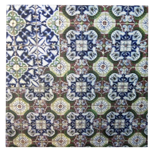 Diseño de la teja de Talavera del mexicano (Frente)