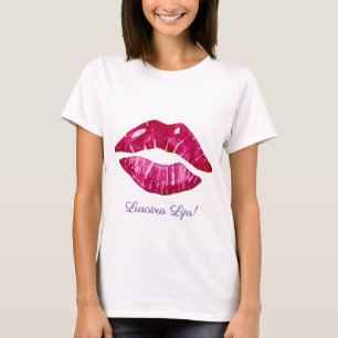 Diseño de labios suculentos para camiseta de mujer