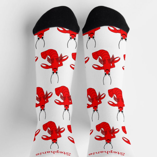 Diseño de langosta de calcetines (Arriba)