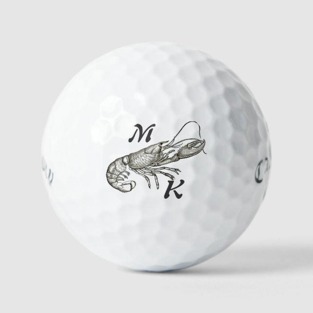 Diseño de langosta personalizado Bolas de golf de  (Anverso)