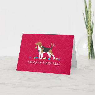 Diseño de las Felices Navidad del beagle