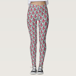 Diseño de las leggings de patrones de rosa