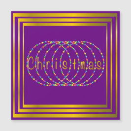 Diseño de las luces de navidad en púrpura con oro