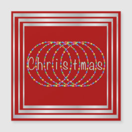 Diseño de las luces de navidad en rojo con plata